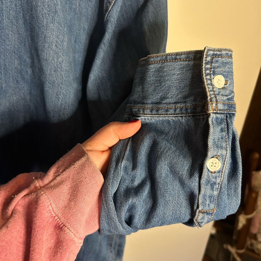 Universal Thread | Denim Popover Shirtdress With … - image 5